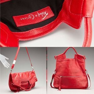 Foley + Corinna Mid‎ City Slouchy Tote Scarlet Red Leather